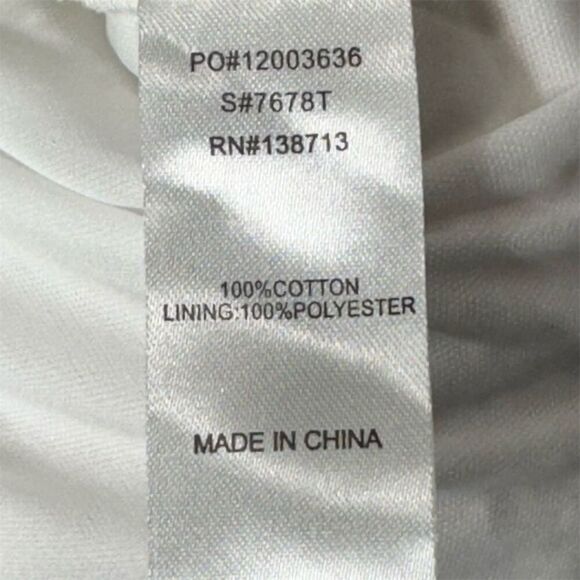 Doe & Rae White Eyelet Lace Peplum Tank Top M Cotton Boho Cottagecore Summer - Picture 8 of 10